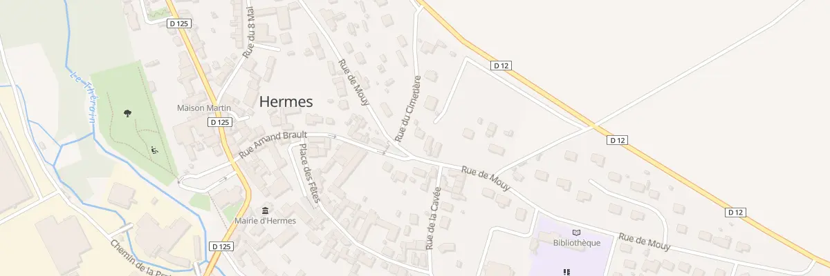 Plan du 2 Rue du Cimetière à Hermes
