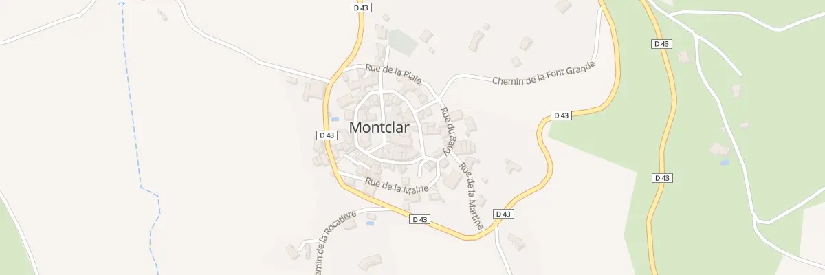 Plan du 1 Rue du Presbytère à Montclar
