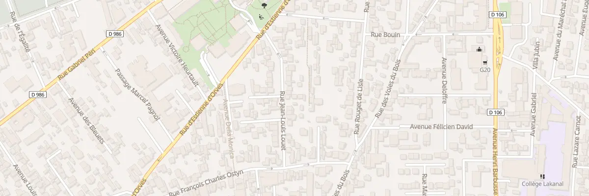 Plan du 22 Rue Jean Louis Louet à Colombes