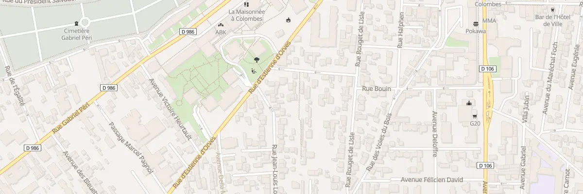 Plan du 23 Rue Jacques Eléonor Fermé à Colombes