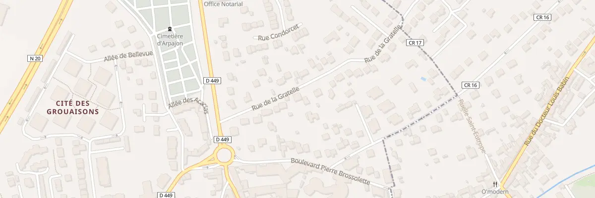 Plan du 16 Rue de la Gratelle à Arpajon