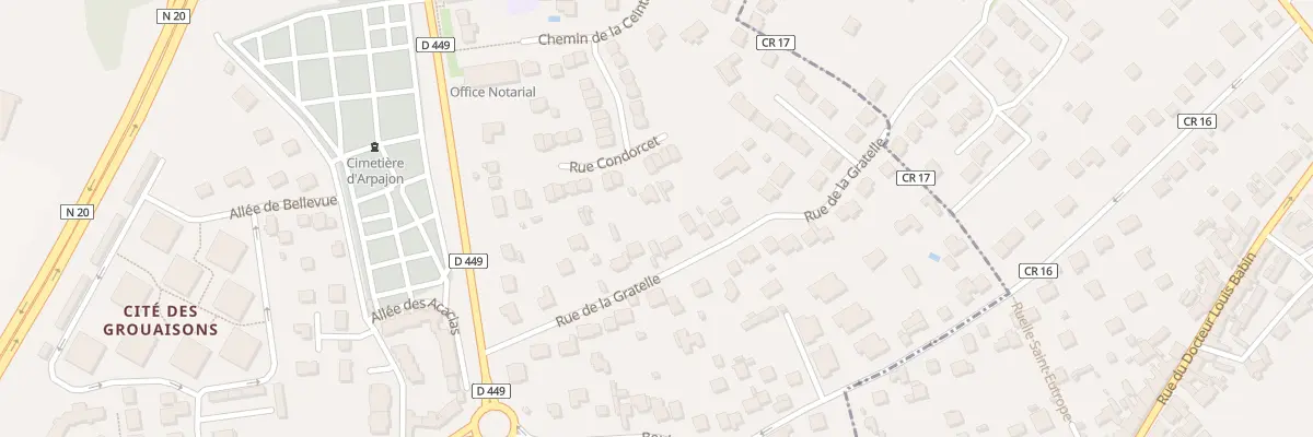 Plan du 1 Rue de la Gratelle à Arpajon