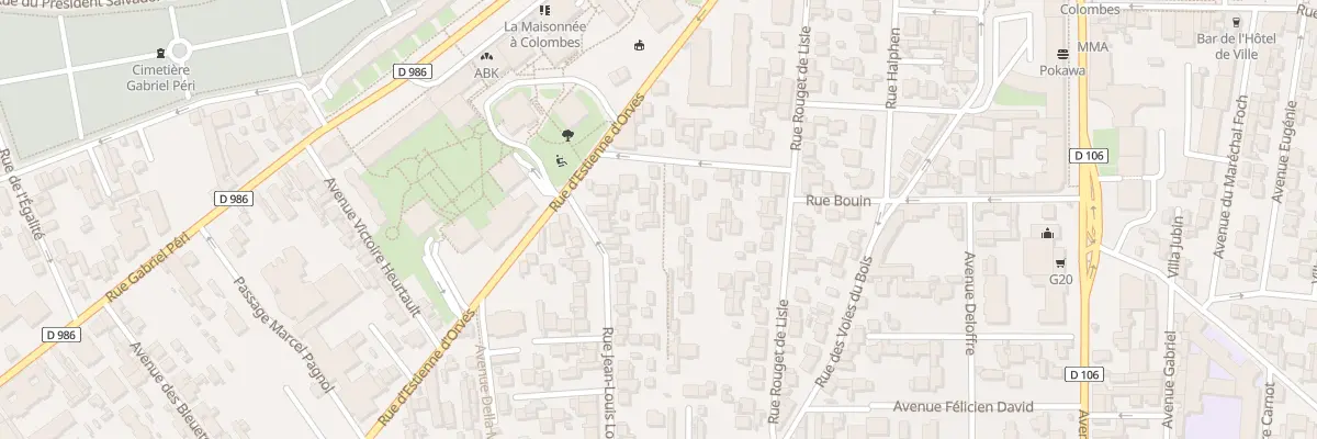 Plan du 19 Rue Jacques Eléonor Fermé à Colombes