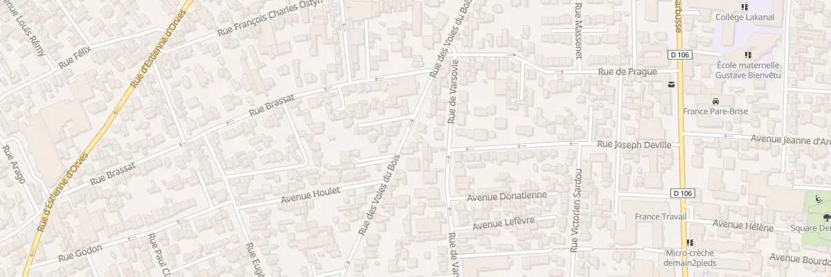 Plan du 83 Rue des Voies du Bois à Colombes