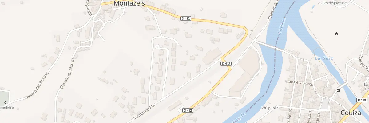 Plan du 226 Le Pla à Montazels