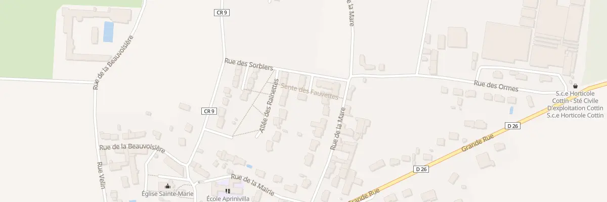 Plan du 5 All des Bleuets à Avrainville