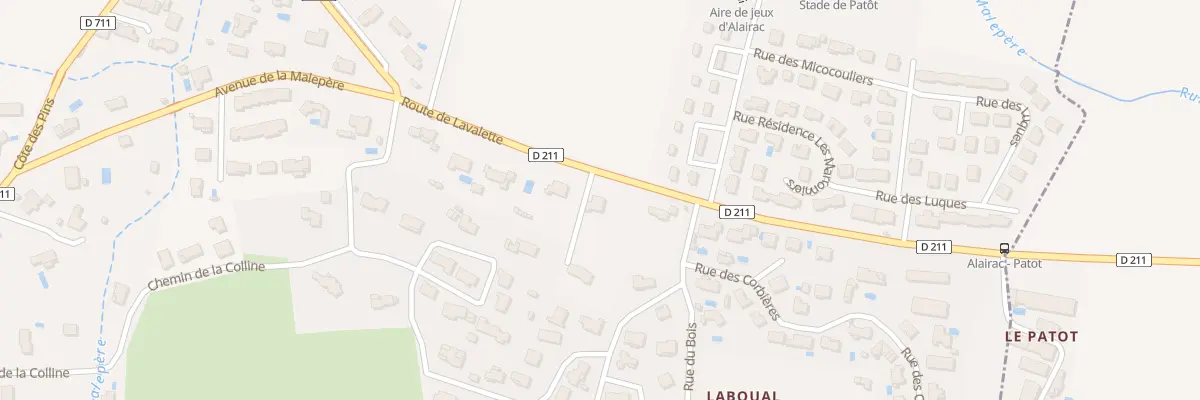 Plan du 87 Laboual à Alairac