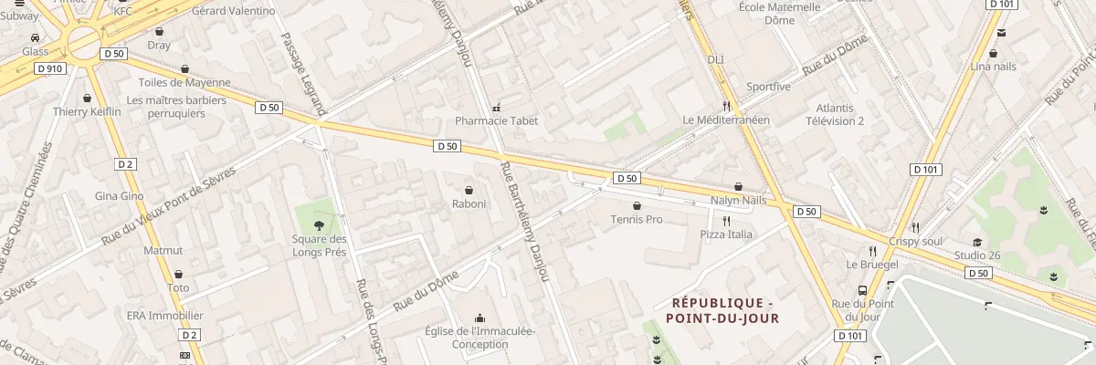 Plan du 57 Bd de la République à Boulogne-Billancourt