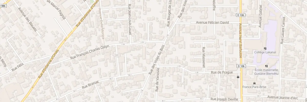 Plan du 68 Rue des Voies du Bois à Colombes