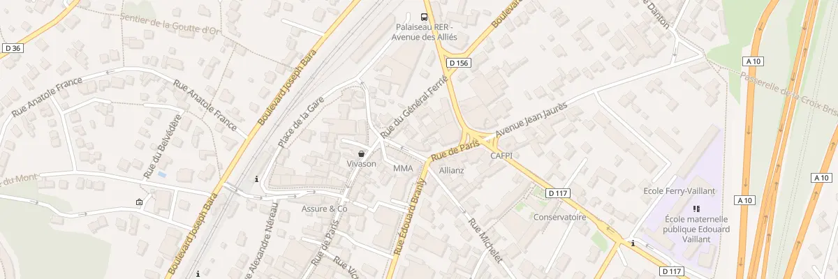 Plan du 14 Rue de Paris à Palaiseau