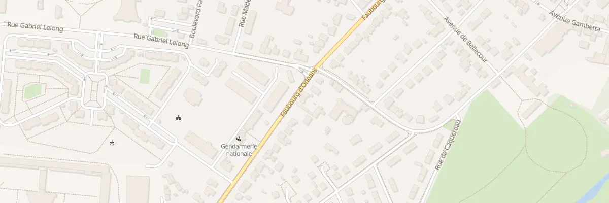 Plan du 85 Fg d’Orléans à Pithiviers