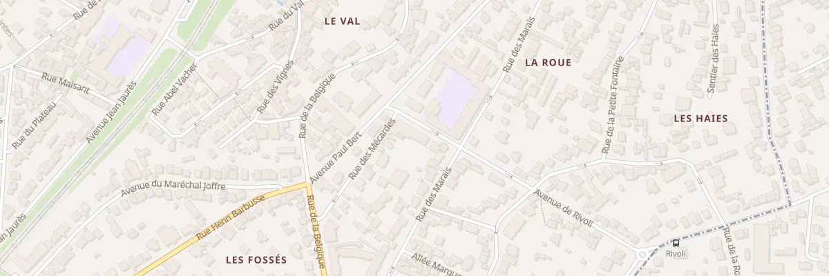 Plan du 1 Rue des Mécardes à Meudon