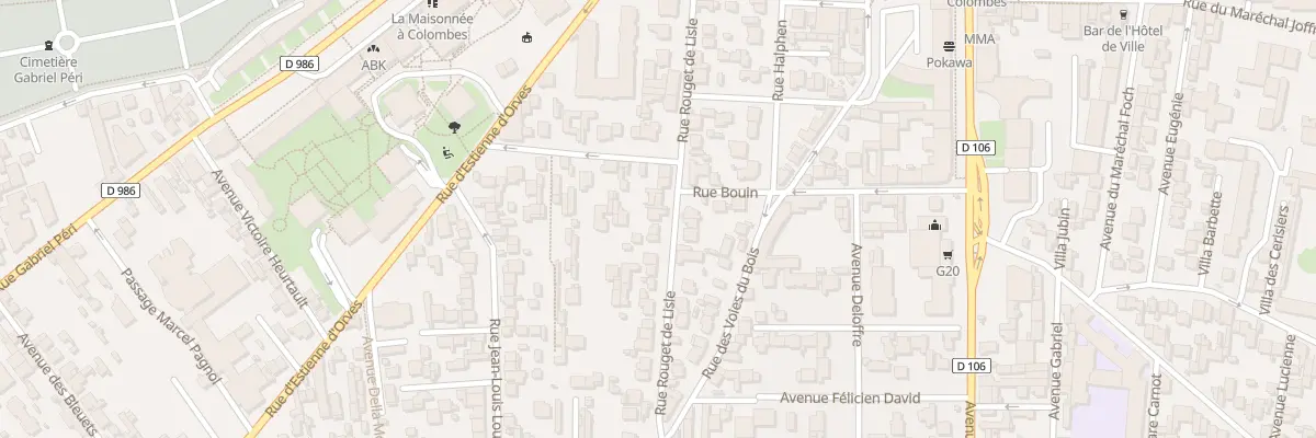 Plan du 38 Rue Rouget de l’Isle à Colombes