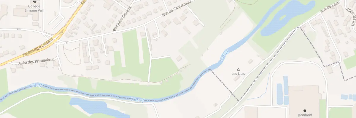 Plan du 9101 Rue de Caquereau à Pithiviers