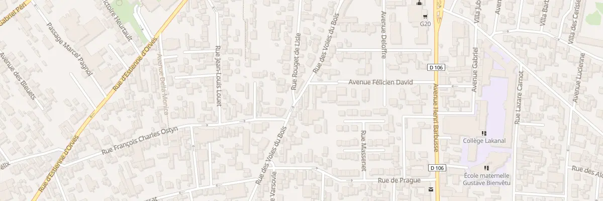 Plan du 53T Rue des Voies du Bois à Colombes