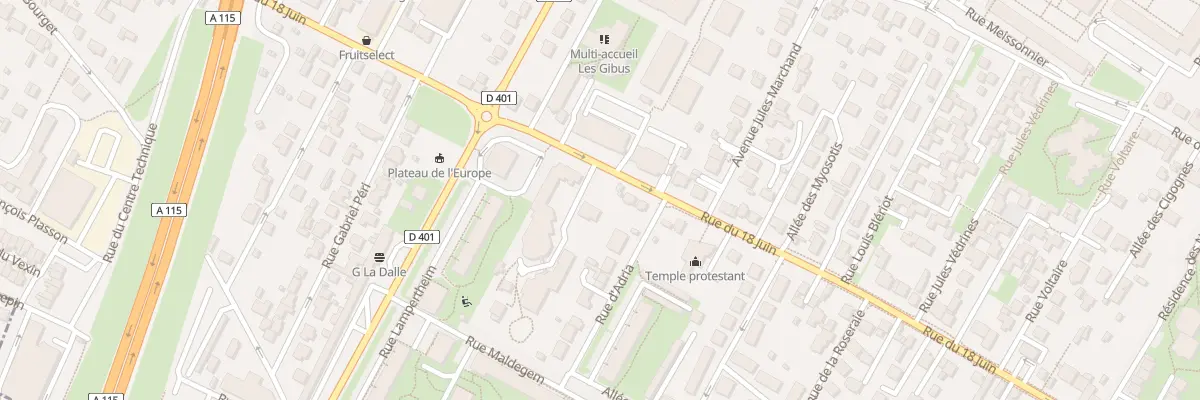 Plan du 101 Rue du Dix Huit Juin à Ermont