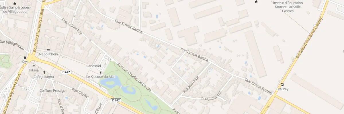 Plan du 4 Rue Courte de Jean Huc à Castres