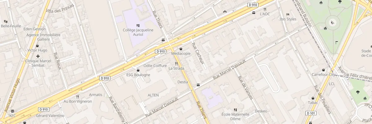 Plan du 71 Rue Thiers à Boulogne-Billancourt