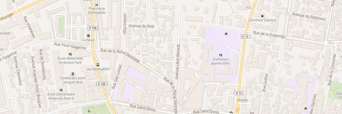 Plan du 17 Av Léon Renault à Colombes