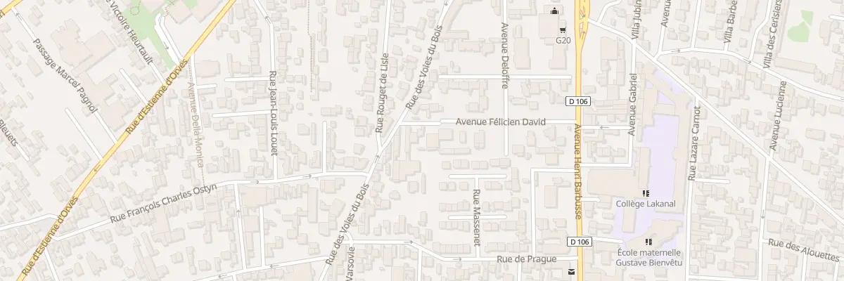 Plan du 47B Rue des Voies du Bois à Colombes