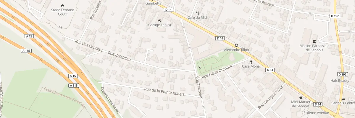Plan du 10 Rue Boieldieu à Sannois