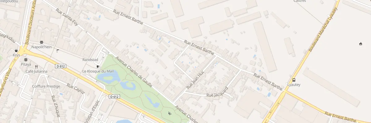 Plan du 13 Rue Courte de Jean Huc à Castres
