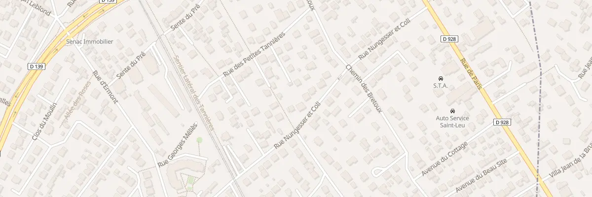 Plan du 34 Rue Nungesser et Coli à Saint-Leu-la-Forêt