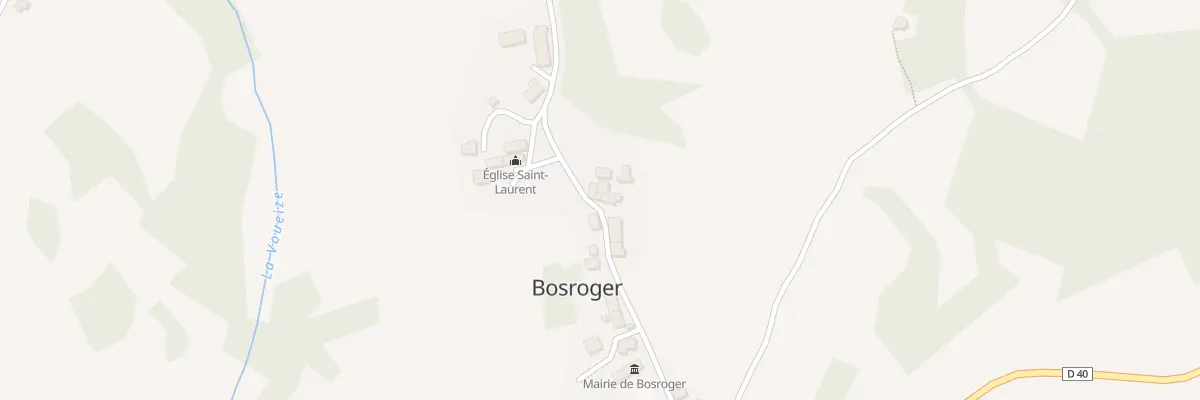 Plan du 12 Le Bourg à Bosroger