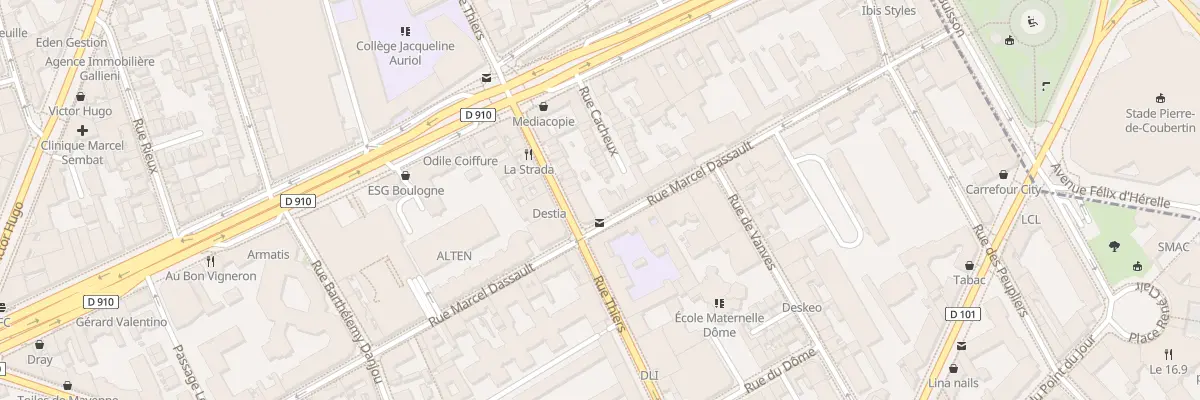 Plan du 83B Rue Thiers à Boulogne-Billancourt
