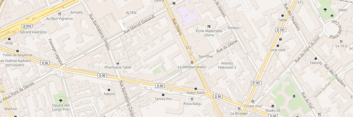 Plan du 30 Rue du Dôme à Boulogne-Billancourt