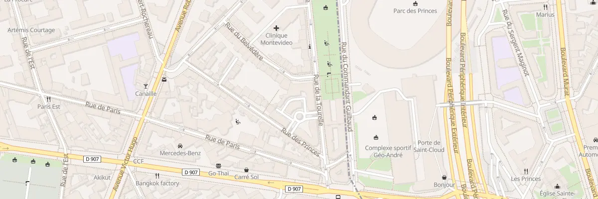 Plan du 1 Rue du Belvédère à Boulogne-Billancourt