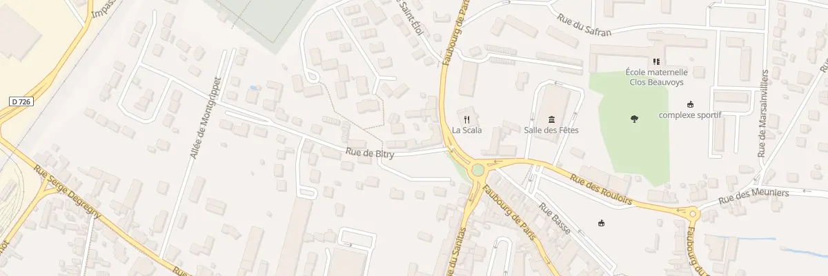 Plan du 2B Rue de Bitry à Pithiviers