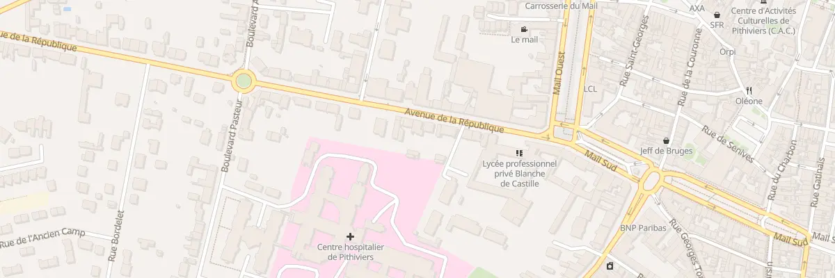 Plan du 17 Av de la République à Pithiviers