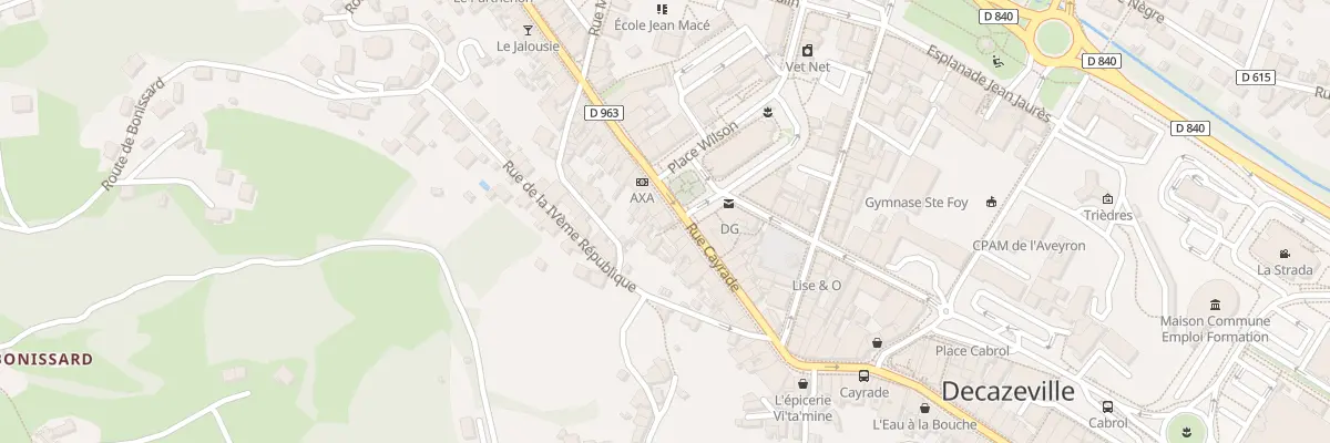 Plan du 1 Pl Wilson à Decazeville