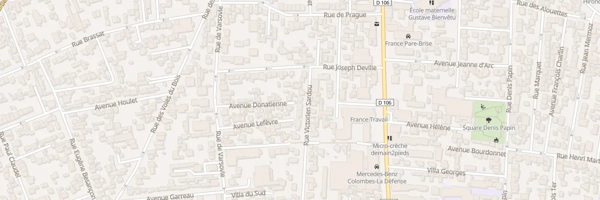 Plan du 10 Rue Victorien Sardou à Colombes