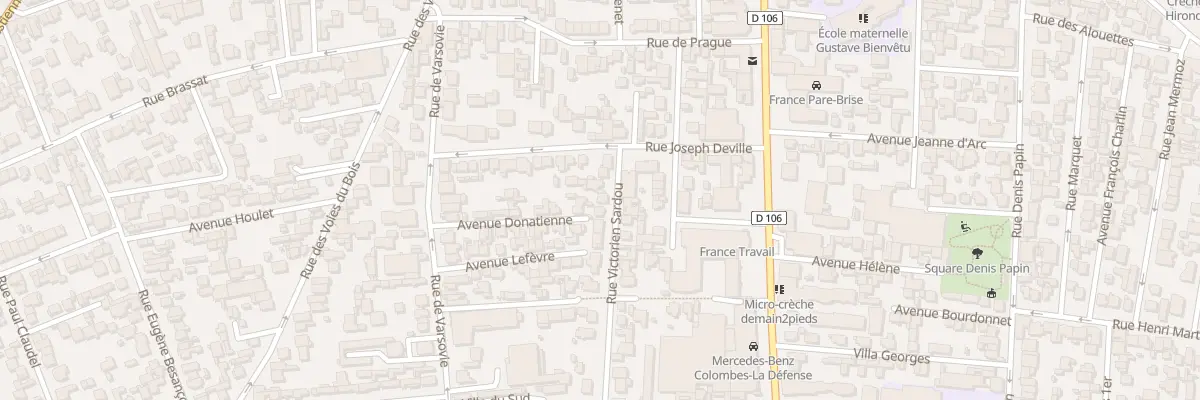Plan du 8 Rue Victorien Sardou à Colombes