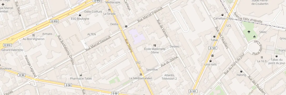 Plan du 89 Rue Thiers à Boulogne-Billancourt