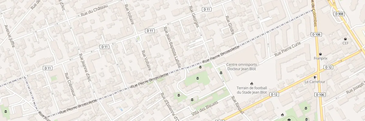 Plan du 11 Rue J Bte Lafolie à La Garenne-Colombes