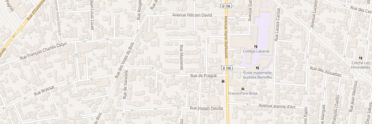 Plan du 12 Rue Georges Bizet à Colombes