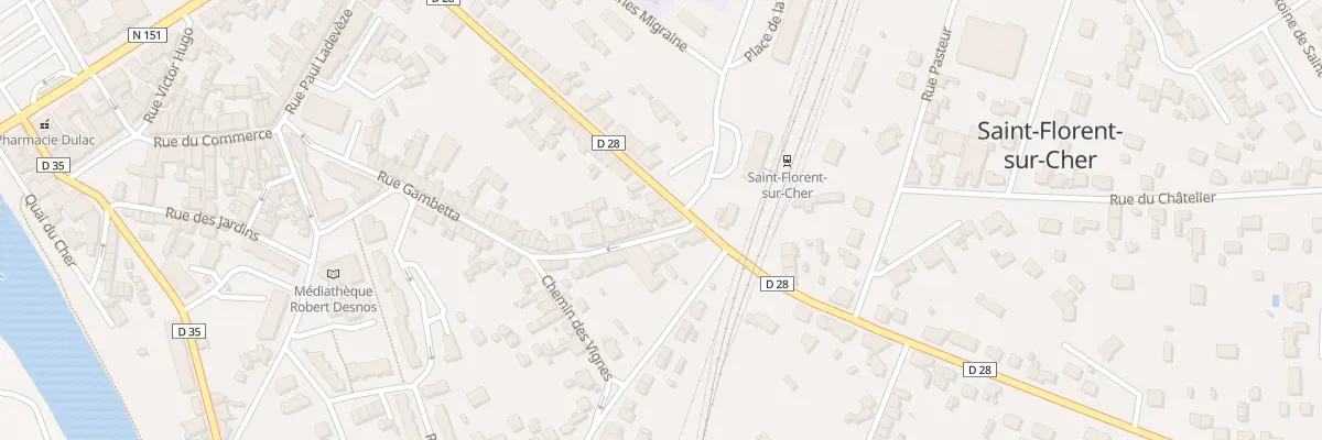 Plan du 75 Rue Gambetta à Saint-Florent-sur-Cher