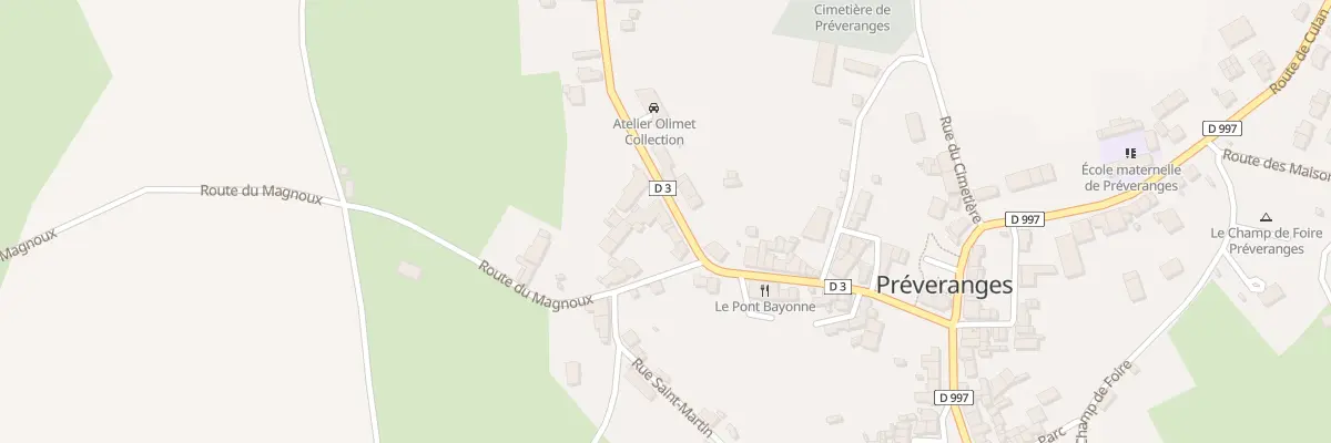 Plan du 5 Rue de la Mairie à Préveranges
