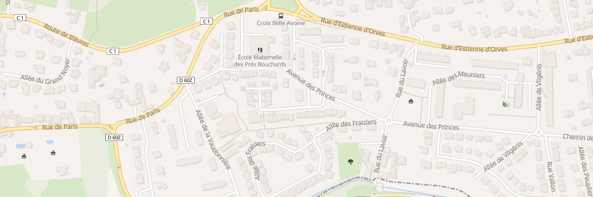 Plan du 1 Pl des Près Bouchards à Verrières-le-Buisson