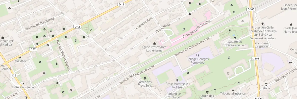 Plan du 12 Rue Kilford à Courbevoie