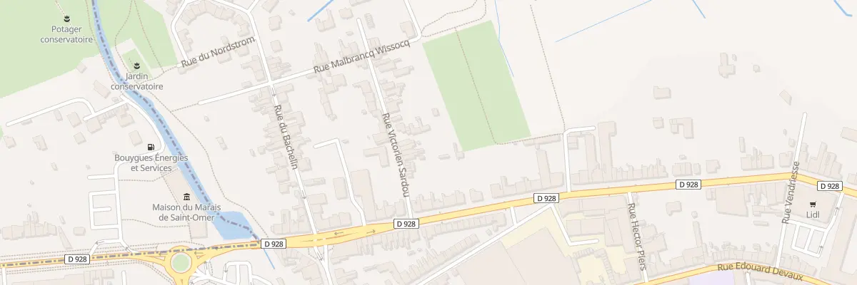 Plan du 5 Rue Victorien Sardou à Saint-Omer