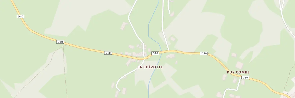 Plan du 2 La Chézotte à Néoux