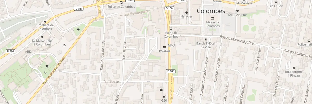 Plan du 12B Av Henri Barbusse à Colombes