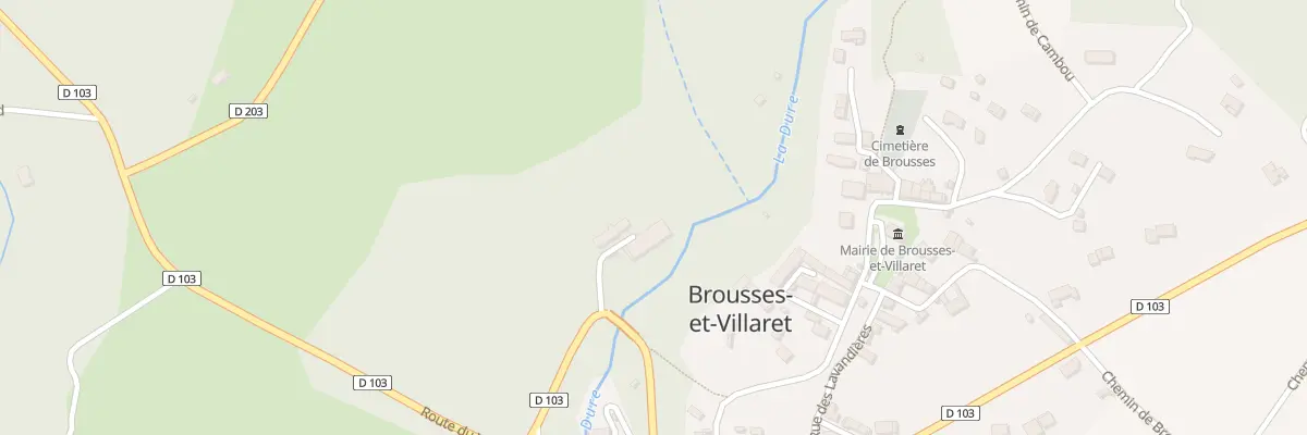 Plan du 2 Rte du Villaret à Brousses-et-Villaret