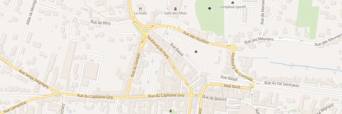 Plan du 34 Fg de Paris à Pithiviers