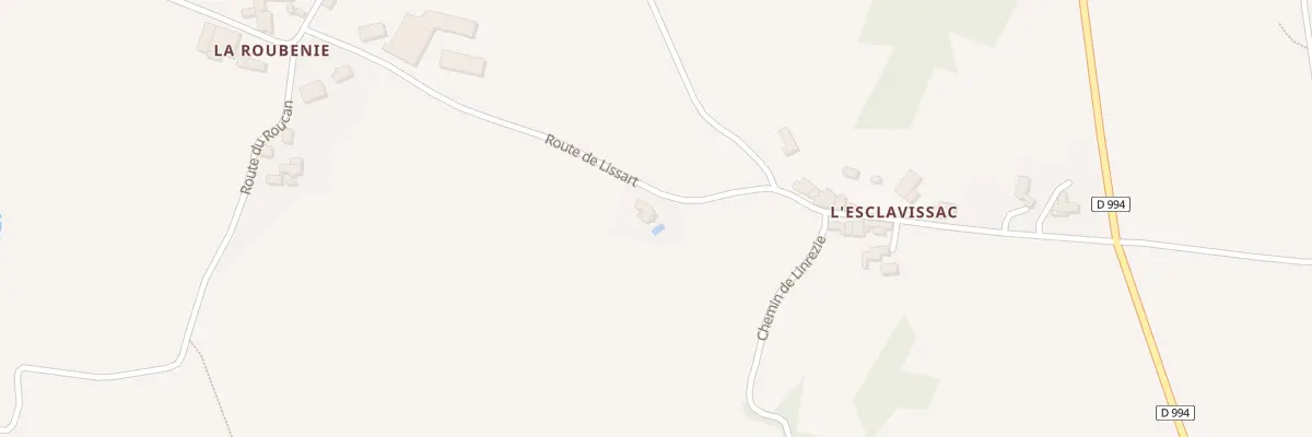 Plan du 5229 Esclavissac à Roussennac