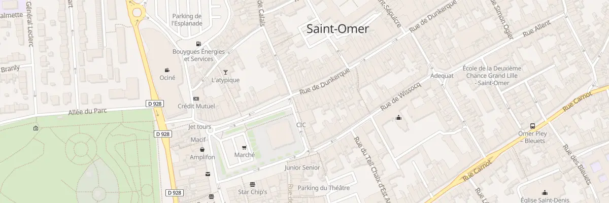 Plan du 5 Rue de Dunkerque à Saint-Omer